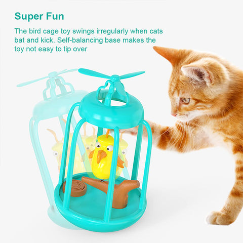 Cat Bird Cage Squeaky Toy