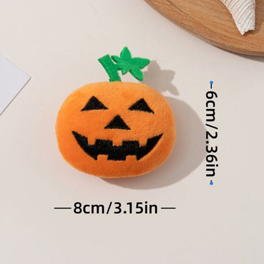 4PCS Halloween Pumpkin Interactive Plush Pet Toy