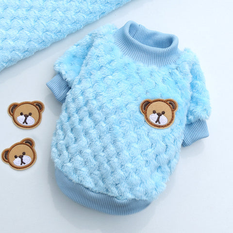 Cute Bear Pattern Flannel Pullover