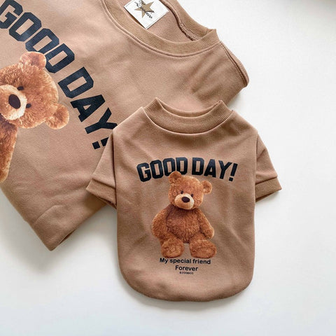 Bear Printed Dog Sport Shirt