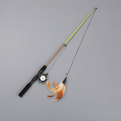 Interactive cat feather toy