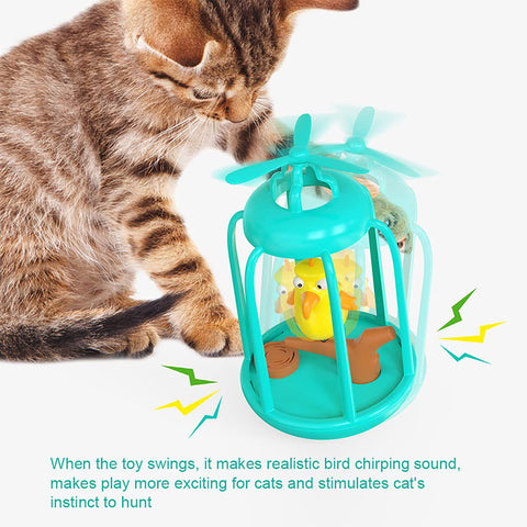 Cat Bird Cage Squeaky Toy