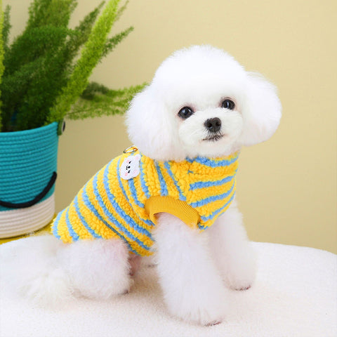 Plush Striped Pet Vest