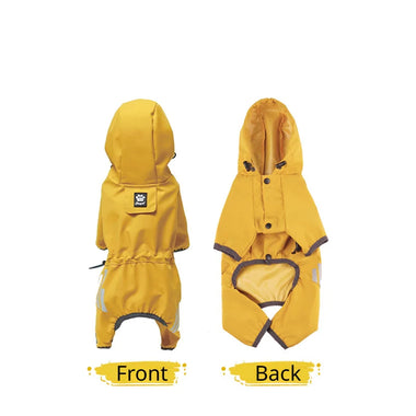 Hooded Waterproof Four-Legs Pet Raincoat