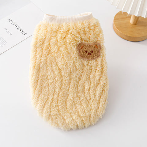 Bear Pattern Fleece Warm Vest
