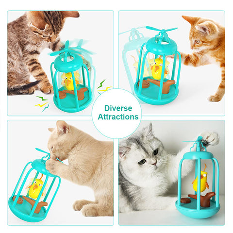 Cat Bird Cage Squeaky Toy