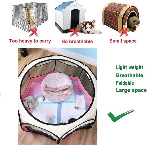 Mesh Portable Foldable Pet Playpen