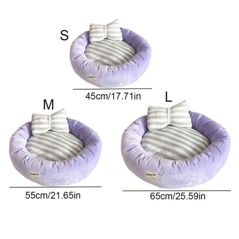Plush Donut Pet Bed with Pillow