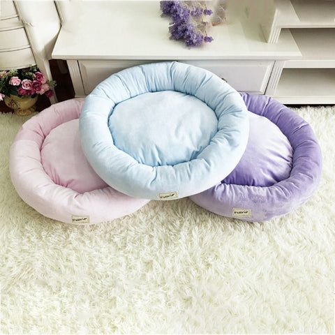 Plush Donut Pet Bed with Pillow