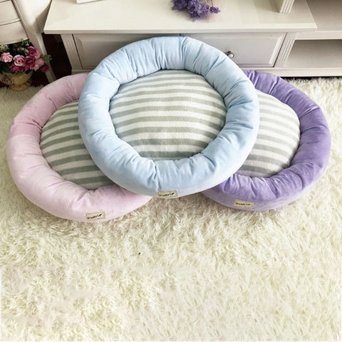Plush Donut Pet Bed with Pillow