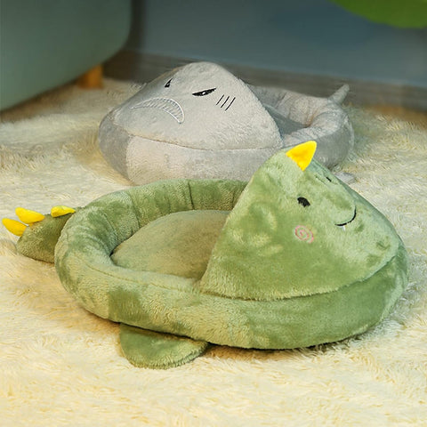 Dinosaur Shaped Semi-Closed Pet Bed