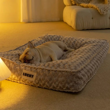 Rose Velvet Dog Thick Mat Bed
