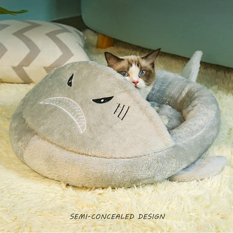 Dinosaur Shaped Semi-Closed Pet Bed