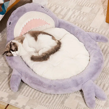 Large Cartoon Shark Design Pet Bed