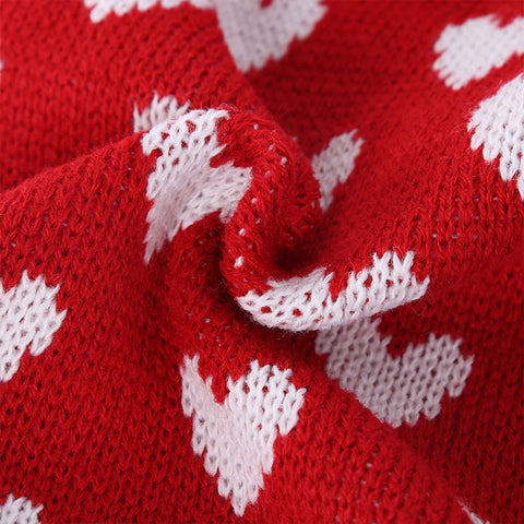 Knitted Hearts Pet Sweater