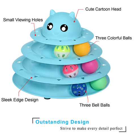 Interactive Three-Layer Turntable Cat Toy