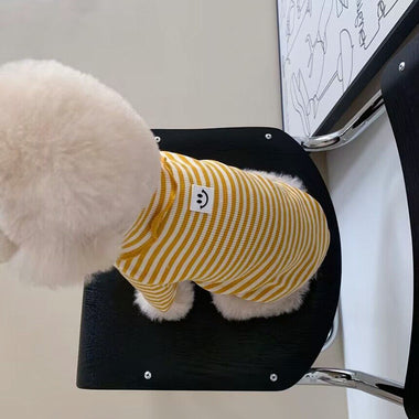 Smiley Striped Two-Legged Pet Pullover