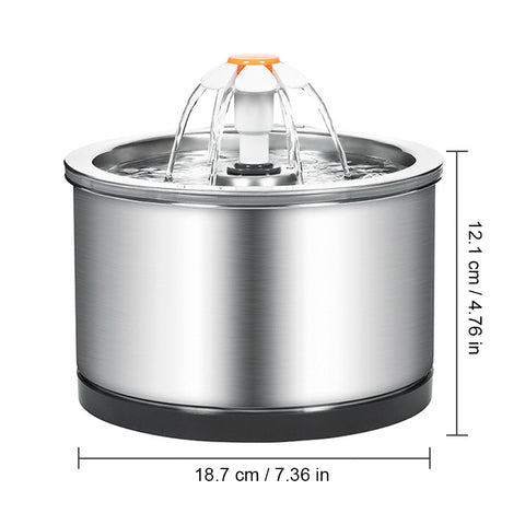 Automatic Stainless Sleel Water Fountain 2.5L /84.5 oz