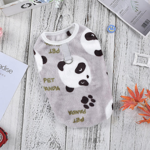 Coral Fleece Cartoon Pet Vest