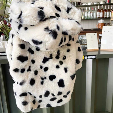 Cow Spotted Plush Pet Coat