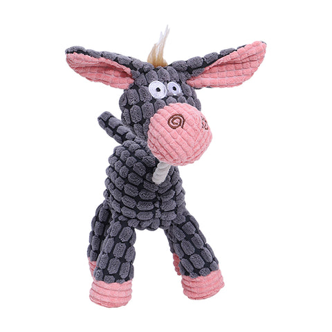 Squeaky Molar Plush Chewing Dog Toys