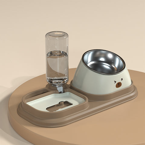 Pet bowl with water dispenser& Slow food mat