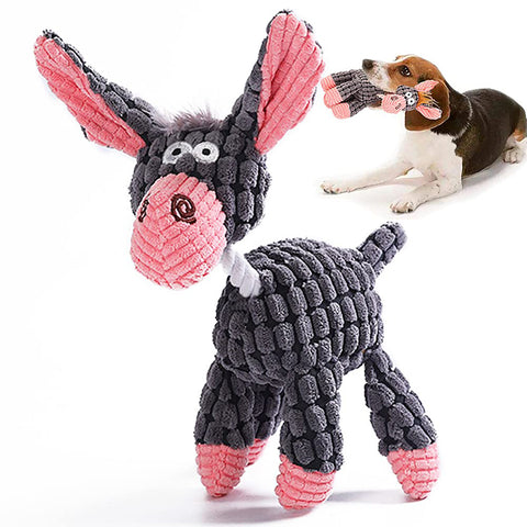 Squeaky Molar Plush Chewing Dog Toys