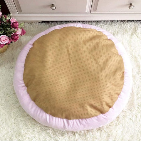 Plush Donut Pet Bed with Pillow