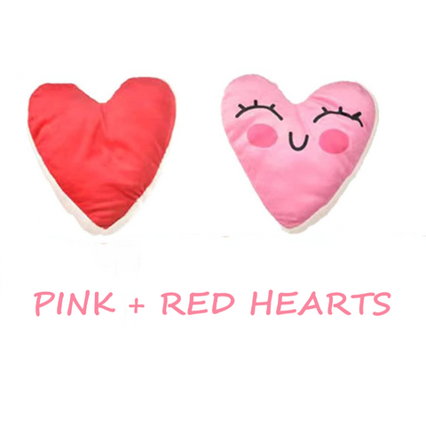 Pink Heart Squeak Dog Toy