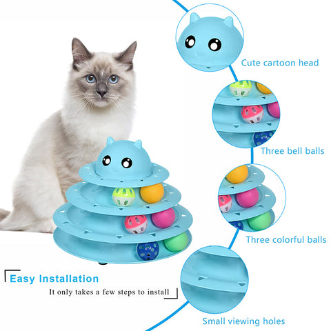 Interactive Three-Layer Turntable Cat Toy
