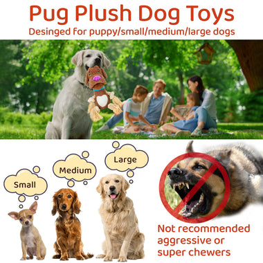 Squeaky Molar Relieve Anxiety Plush Chewing Dog Toys