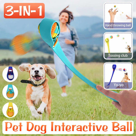 3-IN-1 Throwing Stick Outdoor Interactive Ball Dog Pet