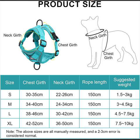 Adjustable Reflective Pet Harness&Leash