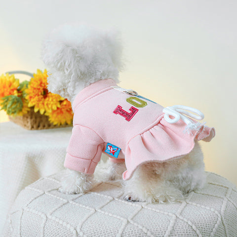 Valentine's Day LOVE Embroidered Pet Skirt
