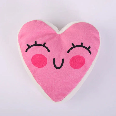 Pink Heart Squeak Dog Toy