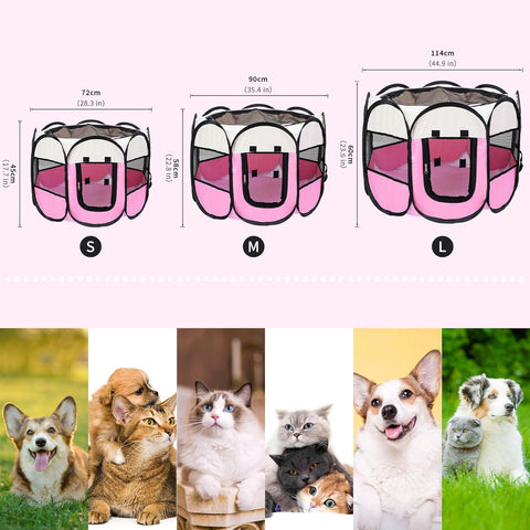 Mesh Portable Foldable Pet Playpen