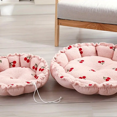 Petal-Shaped Adjustable Drawstring Pet Bed