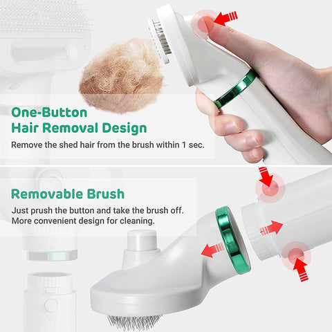 UPGRADE 2 in 1 Pet Hair Dryer Brush GC-D1