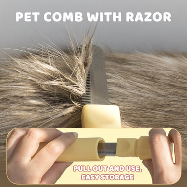 Easy 2 in 1 Pet Hair Brush & Razor