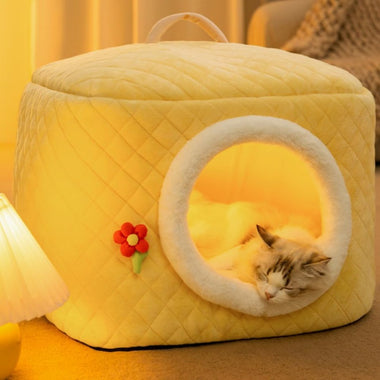Dual-use Enclosed Pet Bed