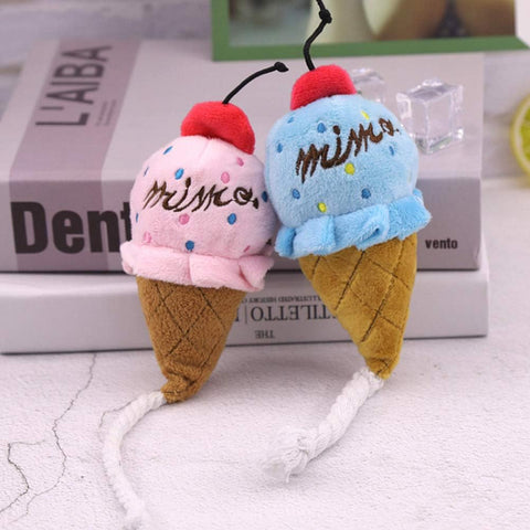 Ice Cream Design Squeaky Pet Toy