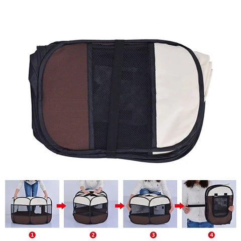 Mesh Portable Foldable Pet Playpen