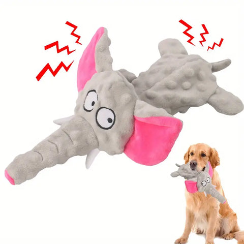 Durable Elephant Plush Chew Toy