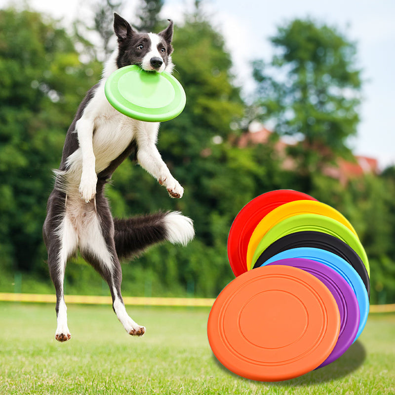 1pc Green Pet Dog Toy Self-entertaining Flying Disc Auto-feeder With Tpr  Material, For Dogs Only