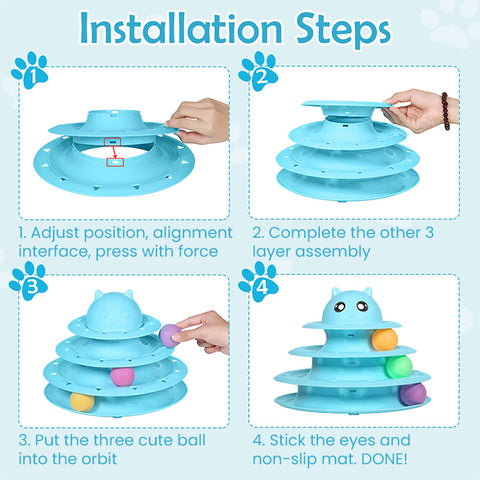 Interactive Three-Layer Turntable Cat Toy