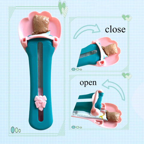 4Pcs Cat Strip Squeeze Spoon