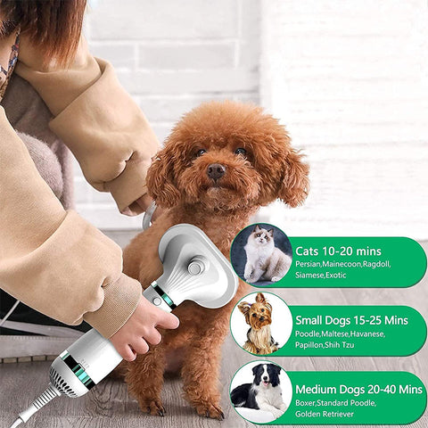 UPGRADE 2 in 1 Pet Hair Dryer Brush GC-D1