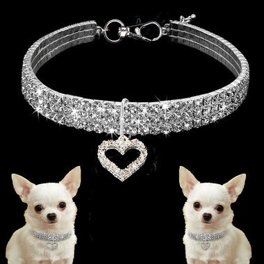Heart Diamond Pet Necklace