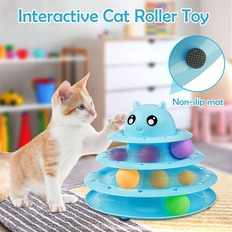 Interactive Three-Layer Turntable Cat Toy