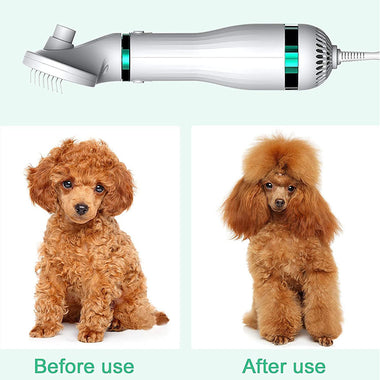 UPGRADE 2 in 1 Pet Hair Dryer Brush GC-D1